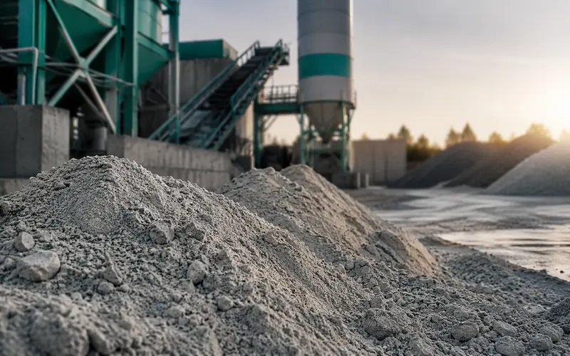 Silo de obra o planta de construcción